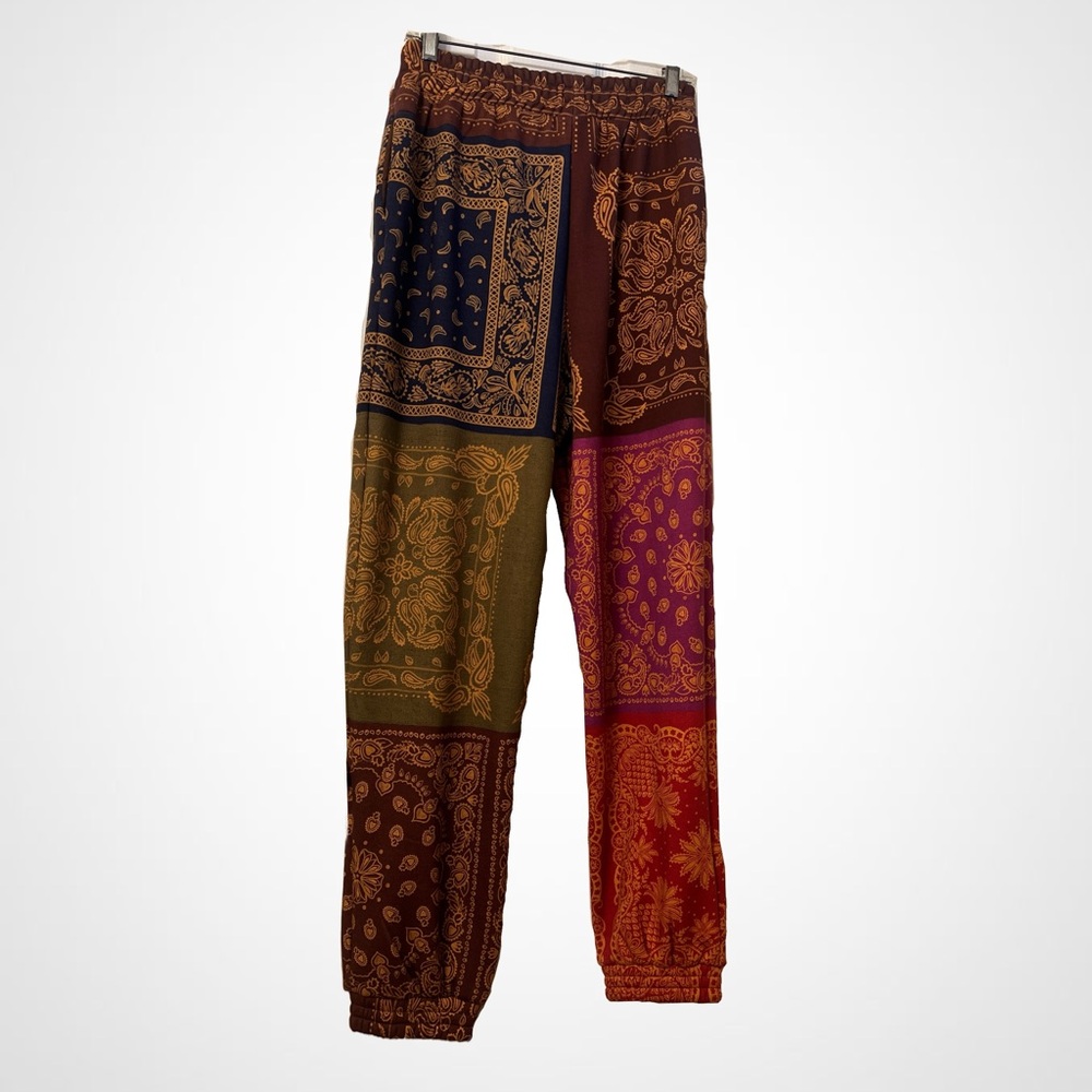 Farm Rio Multicolor Patchwork Joggers - image 1